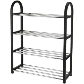 Shoe Rack 5five Metal Aluminium 50 x 65 x 19 cm 4 Shelves by 5five, Wardrobe storage accessories - Ref: S7923609, Price: 8,41...