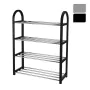 Shoe Rack 5five Metal Aluminium 50 x 65 x 19 cm 4 Shelves by 5five, Wardrobe storage accessories - Ref: S7923609, Price: 7,56...