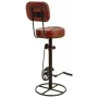 Stool Alexandra House Living Brown Black Leather Iron 41 x 117 x 41 cm Pedals by Alexandra House Living, Sofas and chairs - R...