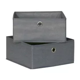 Boîtes de rangement Mondex Gris 28 x 28 x 13 cm (2 Unités) de Mondex, Boîtes et coffres de rangement - Réf : S7924355, Prix :...