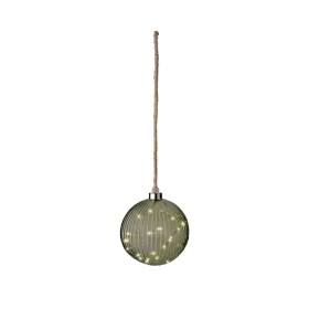 Boule de Noël Lumineo Vert Jute Verre Ø 14 cm A accrocher MicroLED de Lumineo, Noël - Réf : S7924520, Prix : 12,26 €, Remise : %