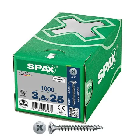 Box of screws SPAX Wirox Z2 Flat head 3,5 x 25 mm 1000 Unidades by SPAX, Screws - Ref: S7925197, Price: 24,03 €, Discount: %