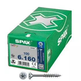 Caixa de parafusos SPAX Wirox T30 Cabeça plana 6 x 160 mm 100 Unidades de SPAX, Parafusos - Ref: S7925220, Preço: 56,14 €, De...