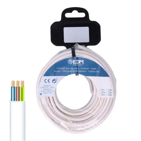 Cable Eléctrico Manguera EDM 28093 Blanco 20 m Audio 3 x 1 mm de EDM, Cables eléctricos - Ref: S7925241, Precio: 22,57 €, Des...