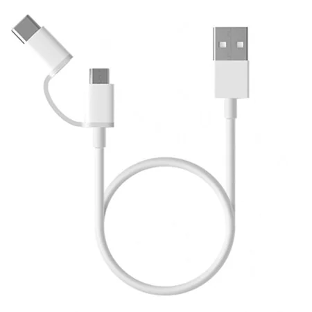 Câble USB vers Micro USB et USB C Xiaomi SJX01ZM Blanc de Xiaomi, Câbles USB - Réf : S8100260, Prix : 6,57 €, Remise : %