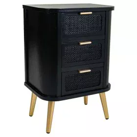 Mesa de Cabeceira Alexandra House Living Preto Dourado 35 x 72 x 50 cm de Alexandra House Living, Mesinhas de cabeceira - Ref...