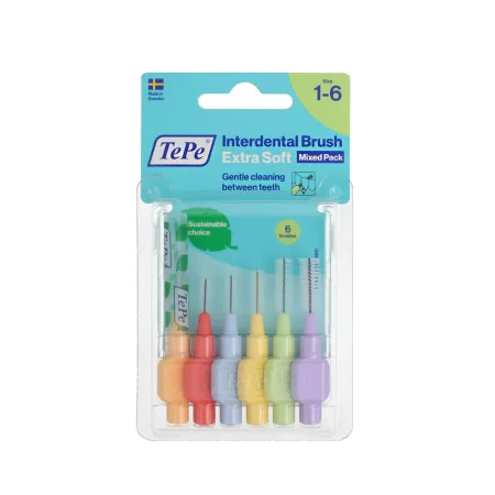 Interdental brushes Tepe Multicolour Supersoft (6 Pieces) by Tepe, Interdental Brushes - Ref: S8305744, Price: 6,87 €, Discou...