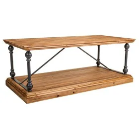 Mesa de Centro Alexandra House Living Castanho Preto Cinzento Ferro Madeira de abeto 60 x 50 x 121 cm de Alexandra House Livi...