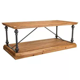 Mesa de Centro Alexandra House Living Castanho Preto Cinzento Ferro Madeira de abeto 60 x 50 x 121 cm de Alexandra House Livi...