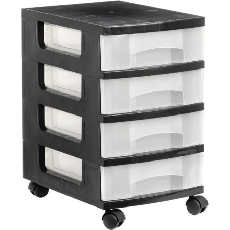 Chest of drawers Archivo 2000 With wheels Transparent Black polypropylene 39 x 29 x 48 cm by Archivo 2000, Cupboards and shel...