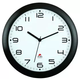 Reloj de Pared Archivo 2000 Negro Metal Cristal Ø 30 cm Blanco Redondo de Archivo 2000, Relojes de pared - Ref: S8401351, Pre...