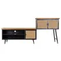 Sideboard Alexandra House Living Brown Black Grey Iron Rattan Fir wood 42 x 90 x 202 cm by Alexandra House Living, Sideboards...