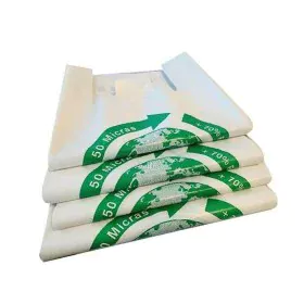 Shopping Bag White Biodegradable 50 x 60 cm by BigBuy Office, Shopping bags and baskets - Ref: S8401769, Price: 12,75 €, Disc...