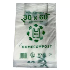 Bolsa de Compras 200 Unidades Biodegradable Blanco 30 x 60 cm de BigBuy Office, Bolsas y cestas de la compra - Ref: S8401773,...