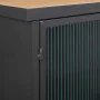 Credenza Alexandra House Living Marrone Nero Grigio Vetro Ferro Legno di abete 33 x 79 x 102 cm di Alexandra House Living, Cr...