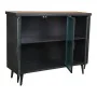 Credenza Alexandra House Living Marrone Nero Grigio Vetro Ferro Legno di abete 33 x 79 x 102 cm di Alexandra House Living, Cr...