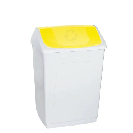 Rubbish bin Denox White Yellow 55 L by Denox, Wastebaskets - Ref: S8403964, Price: 25,71 €, Discount: %