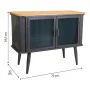 Beistellmöbel Alexandra House Living Braun Schwarz Grau Glas Eisen Tannenholz 32 x 54 x 70 cm von Alexandra House Living, Tis...