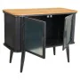 Mueble Auxiliar Alexandra House Living Marrón Negro Gris Vidrio Hierro Madera de abeto 32 x 54 x 70 cm de Alexandra House Liv...