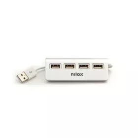 Hub USB Nilox NXHUB04ALU2 Noir Gris Multicouleur de Nilox, Hubs de réseau - Réf : S8413698, Prix : 9,72 €, Remise : %