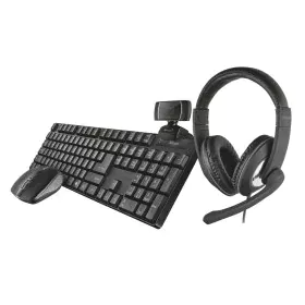 Keyboard and Mouse Trust Qoby Black QWERTY 4 Pieces by Trust, Keyboard & Mouse Sets - Ref: S8418819, Price: 28,98 €, Discount: %