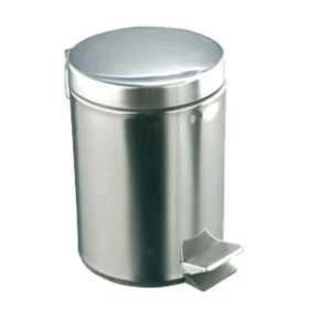 Rubbish bin Silver Stainless steel Circular 20 L by BigBuy Office, Wastebaskets - Ref: S8419566, Price: 51,34 €, Discount: %