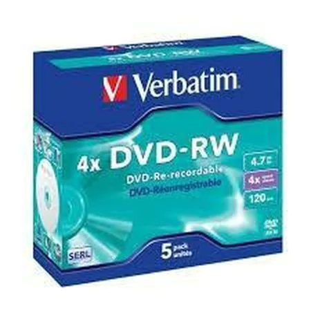 DVD-RW Verbatim 5 Unità Nero 4,7 GB 4x (5 Unità) di Verbatim, Consumabili di archiviazione - Rif: S8419620, Prezzo: 12,09 €, ...