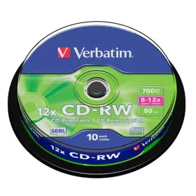 CD-RW Verbatim 10 Stück 700 MB 12x von Verbatim, Speicherverbrauchsmaterial - Ref: S8419635, Preis: 13,54 €, Rabatt: %