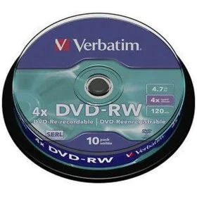 DVD-RW Verbatim 10 Stück Schwarz 4,7 GB 4x (10 Stück) von Verbatim, Speicherverbrauchsmaterial - Ref: S8419652, Preis: 16,98 ...