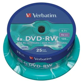 DVD-RW Verbatim 25 Unités Multicouleur 4,7 GB 4x de Verbatim, Consommables de stockage - Réf : S8419655, Prix : 32,33 €, Remi...