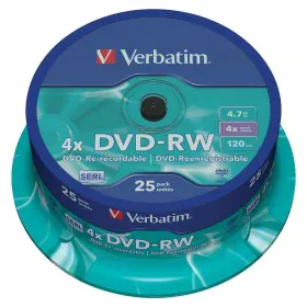 DVD-RW Verbatim 25 Unités Multicouleur 4,7 GB 4x de Verbatim, Consommables de stockage - Réf : S8419655, Prix : 32,33 €, Remi...