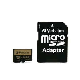 Micro SD Memory Card with Adaptor Verbatim Pro+ 64 GB by Verbatim, Memory cards - Ref: S8419667, Price: 31,56 €, Discount: %