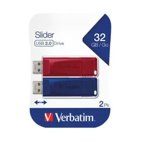 Pendrive Verbatim Slider 2 Pièces Multicouleur 32 GB de Verbatim, Clés USB - Réf : S8419717, Prix : 12,09 €, Remise : %