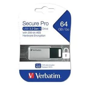 Memoria USB Verbatim Secure Pro Negro Negro/Gris 64 GB de Verbatim, Memorias USB - Ref: S8419750, Precio: 57,14 €, Descuento: %