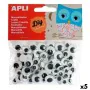 Lot d'autocollants Apli Yeux Noir 5 Unités de Apli, Papeterie et Autocollants - Réf : S8421067, Prix : 10,87 €, Remise : %