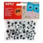 Lot d'autocollants Apli Yeux Noir 5 Unités de Apli, Papeterie et Autocollants - Réf : S8421067, Prix : 10,87 €, Remise : %