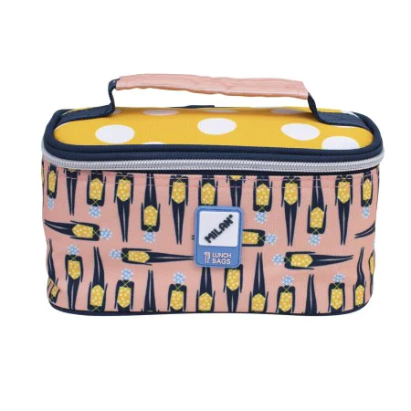 Cool Bag Milan Swins 2 Sandwich Box Small 1,5 L Yellow Pink Polyester 22 x 10,5 x 12 cm by Milan, Food storage - Ref: S842323...