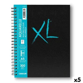 Drawing Pad Canson XL Aquarelle 34 Sheets White A5 5 Units 300 g/m² 148 x 210 mm by Canson, Paper - Ref: S8423498, Price: 36,...