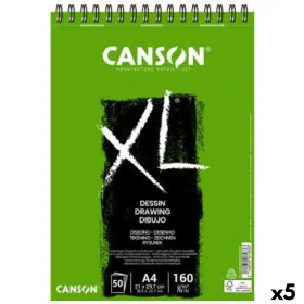 Drawing Pad Canson XL Drawing White A4 5 Units 50 Sheets 160 g/m2 by Canson, Paper - Ref: S8423501, Price: 31,51 €, Discount: %