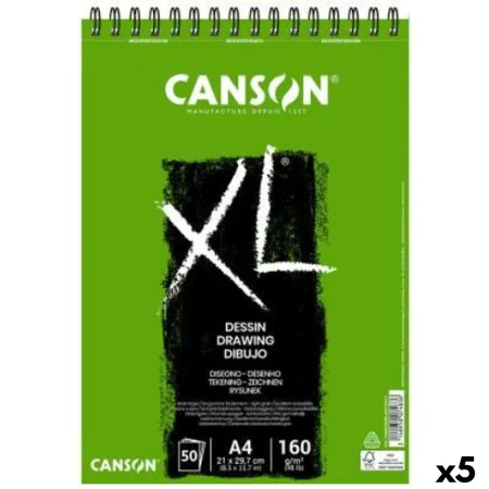 Bloc à dessin Canson XL Drawing Blanc A4 5 Unités 50 Volets 160 g/m2 de Canson, Papier - Réf : S8423501, Prix : 31,51 €, Remi...