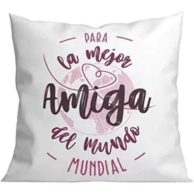 Cuscino Roymart PARA LA MEJOR AMIGA DEL MUNDO Bianco Rosa 40 x 40 cm di Roymart, Cuscini decorativi - Rif: S8423776, Prezzo: ...