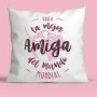 Almofada Roymart PARA LA MEJOR AMIGA DEL MUNDO Branco Cor de Rosa 40 x 40 cm de Roymart, Almofadas - Ref: S8423776, Preço: 6,...