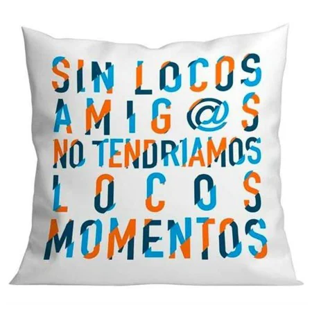 Coussin Roymart SIN LOCOS AMIGOS Blanc 40 x 40 cm de Roymart, Coussins - Réf : S8423777, Prix : 7,34 €, Remise : %