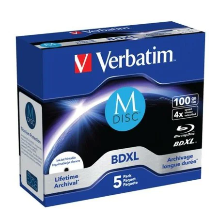 Bedruckbare Blu-Ray BD-R Verbatim M-DISC 5 Stück 4x von Verbatim, Externe optische Festplattenlaufwerke - Ref: S8426052, Prei...