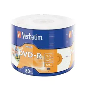 DVD-R Verbatim 50 Unités 4,7 GB 16x de Verbatim, Consommables de stockage - Réf : S8426687, Prix : 30,46 €, Remise : %