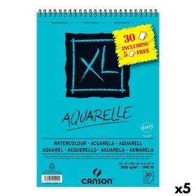 Bloc à dessin Canson AQUARELLE XL 21 x 29,7 cm 5 Unités 30 Volets 300 g/m² 210 x 297 mm de Canson, Papier - Réf : S8429054, P...