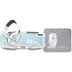 Teclado e Rato NASA Andromeda Branco Cinzento de NASA, Packs de teclado e rato - Ref: S8431138, Preço: 81,35 €, Desconto: %