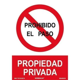 Cartel Archivo 2000 "PROHIBIDO EL PASO PROPIEDAD PRIVADA" Polipropileno 32 x 30 cm de Archivo 2000, Señales de seguridad - Re...