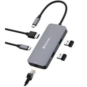 Caja de Almacenaje Verbatim Pro Plateado de Verbatim, Hubs USB - Ref: S8431490, Precio: 45,57 €, Descuento: %