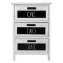 Cassettiera Alexandra House Living Bianco Legno di paulownia 29 x 58 x 40 cm di Alexandra House Living, Comò e cassettiere - ...